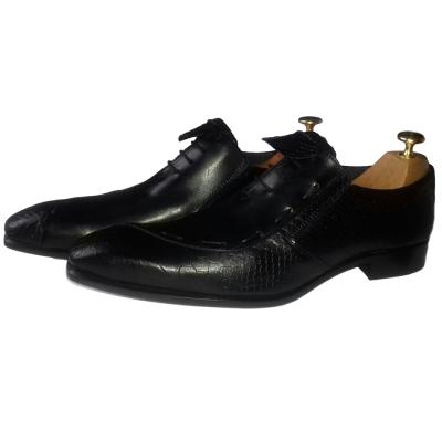 Chaussure homme bi-matière noir : Dundee