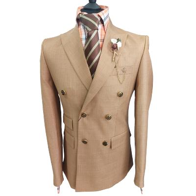 Costume blazer croisé marron clair : Blaise