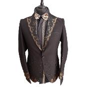 Costume de cérémonie homme 2 pièces noir et or - Lorenzo