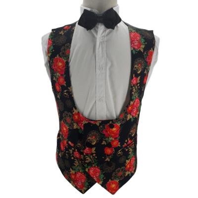 Costume de cérémonie à fleurs rouge et noir : Fiorello
