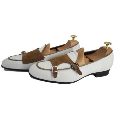 Mocassin à double boucle blanc et marron - Bury