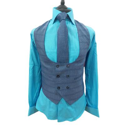 Costume à carreaux 3 pièces bleu : Preston