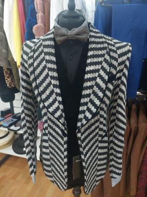 Costume de cérémonie noir et gris : Alfredo