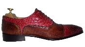 Chaussure richelieu homme bordeaux et marron clair - Jason