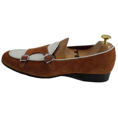 Mocassin à double boucle orange et blanc - Bury