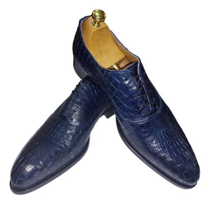 Chaussure richelieu cuir bleu : Orlando