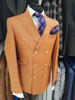 Costume blazer croisé marron clair : Toscane