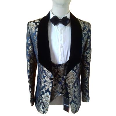 Costume de cérémonie à fleurs bleu et or : Romano
