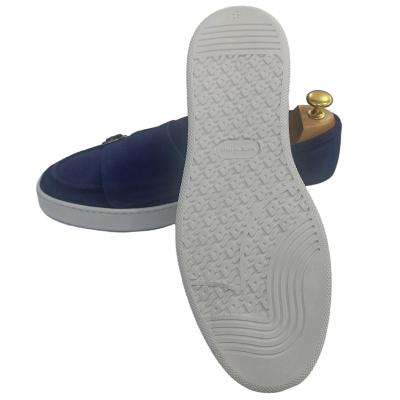 Mocassin en daim bleu double boucle - Alvin