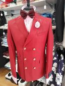 Costume blazer croisé rouge : Toscane