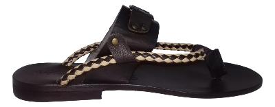 Tong cuir marron