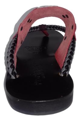 Tong cuir rouge