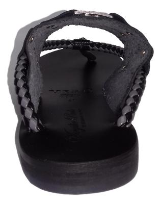 Tong cuir noir