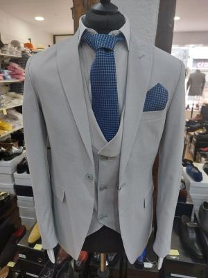 Costume homme 3 pièces gris : Armel