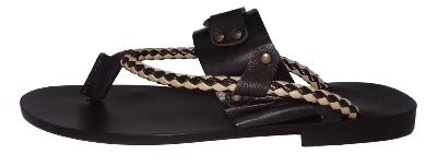 Tong cuir marron