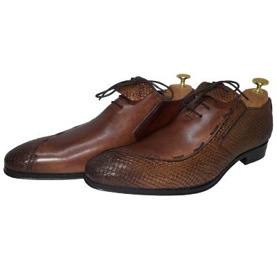 Chaussure homme bi-matière marron clair : Dundee