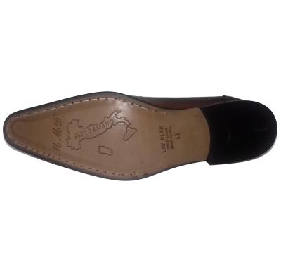 Mocassin à pompons cuir marron - Sylvano