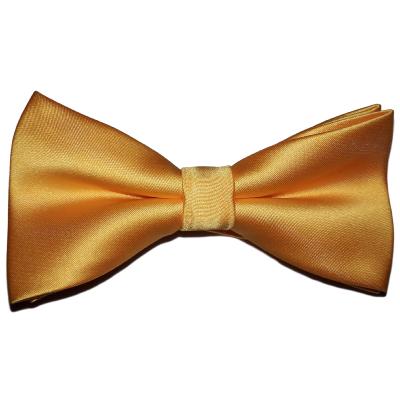 Nœud papillon et pochette soie jaune