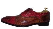 Chaussure richelieu homme bordeaux et marron clair - Jason