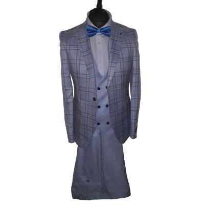 Costume homme à carreaux bleu - Salvatore