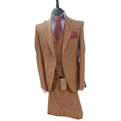 Costume homme 3 pièces marron clair : Vicence