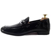 Mocassin à boucle cuir verni noir - Napoli