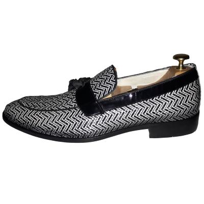 Mocassin bi-matière cuir verni et cuir façon lézard - Luca