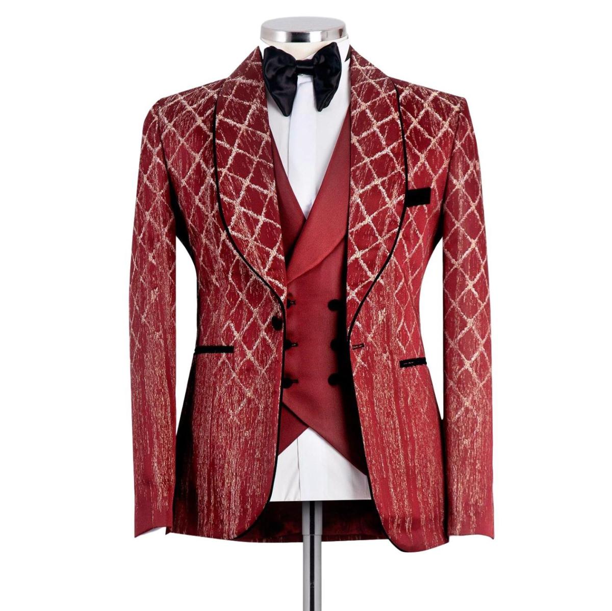 costume homme bordeaux