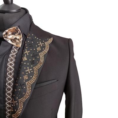 Costume de cérémonie homme 2 pièces noir et or - Lorenzo