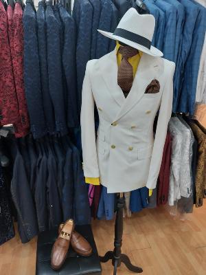 Costume blazer croisé blanc : Marvin