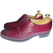 Chaussure richelieu cuir bordeaux : Julio