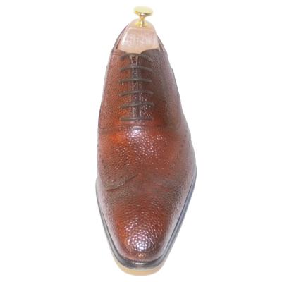 Chaussure richelieu cuir grainé marron - Madison