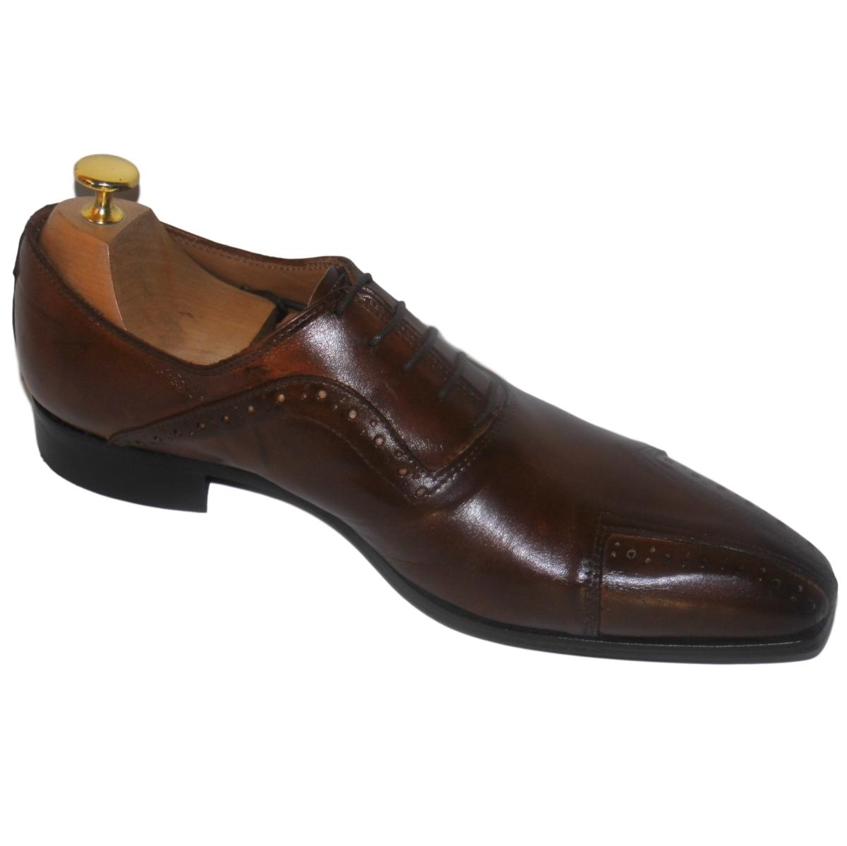 chaussure richelieu cognac