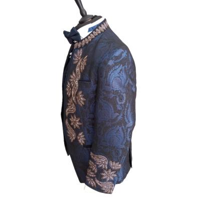 Costume de cérémonie homme 3 pièces bleu de nuit et or - Firenze