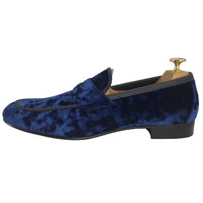 Mocassin en velours bleu : Juliano