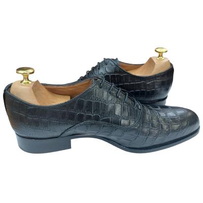 Chaussure richelieu cuir noir : Vasco