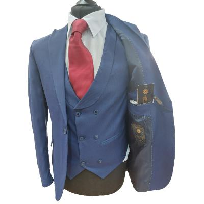 Costume homme 3 pièces bleu : Armel
