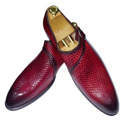 Chaussure derby à boucle bordeaux : Lorenzo