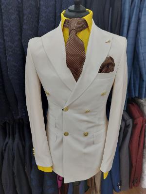 Costume blazer croisé blanc : Marvin