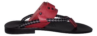 Tong cuir rouge