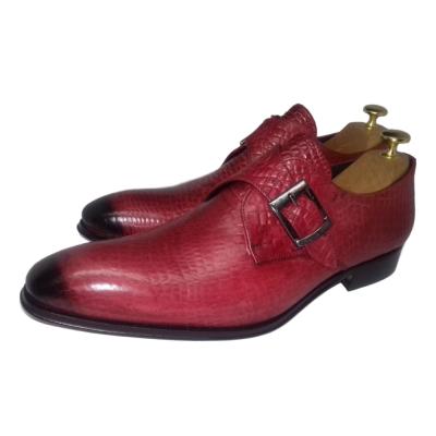 Chaussure derby homme rouge - Prince croco