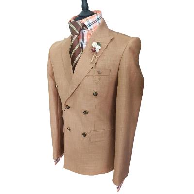 Costume blazer croisé marron clair : Blaise