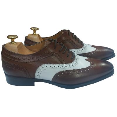 Chaussure derby homme marron et  blanc - Miami