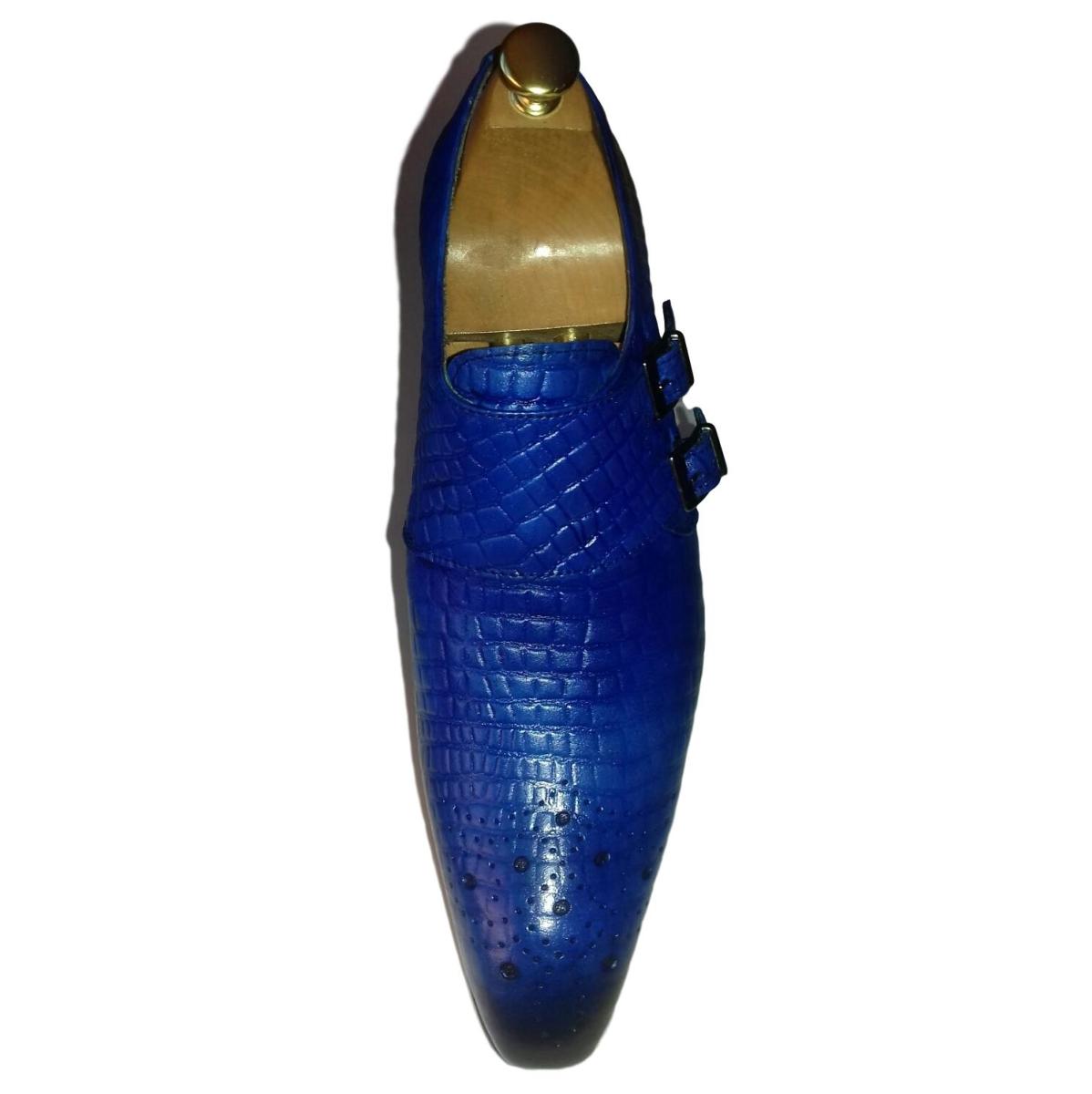 chaussure bleu electrique homme