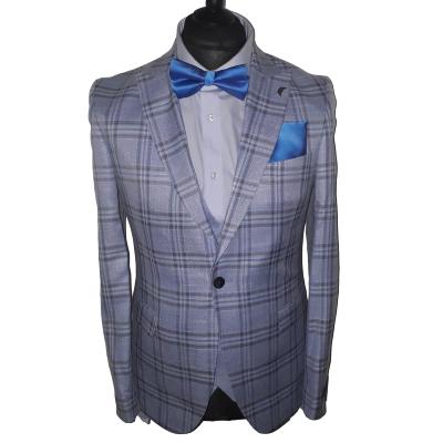Costume homme à carreaux bleu - Salvatore