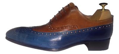 Chaussure Milano marron et bleu