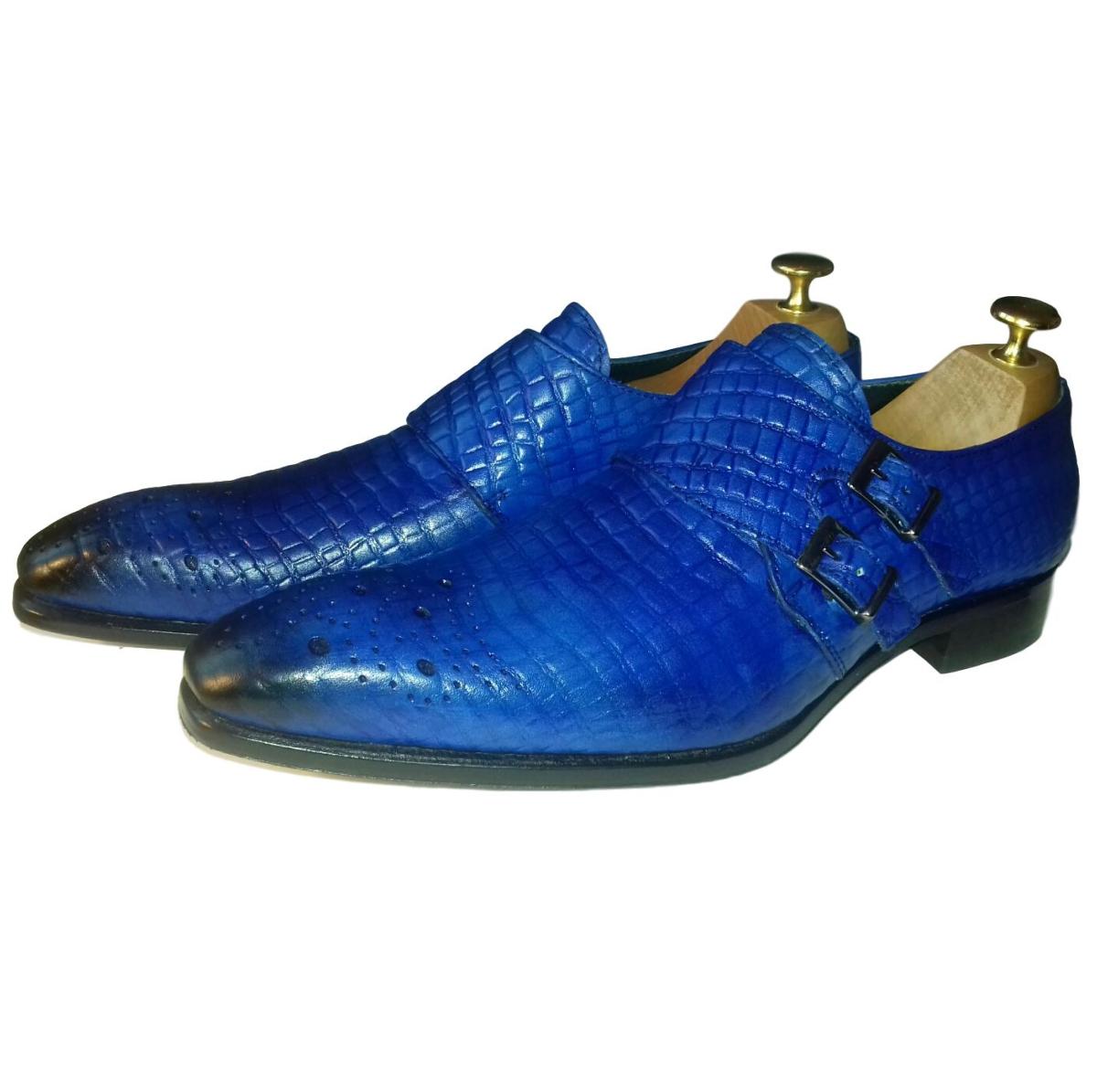 chaussure bleu electrique homme