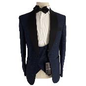 Costume de cérémonie homme 3 pièces bleu foncé - Maestro