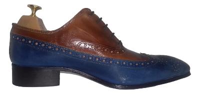 Chaussure Milano marron et bleu