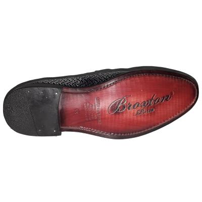 Mocassin bi-matière cuir verni et cuir façon lézard - Luca